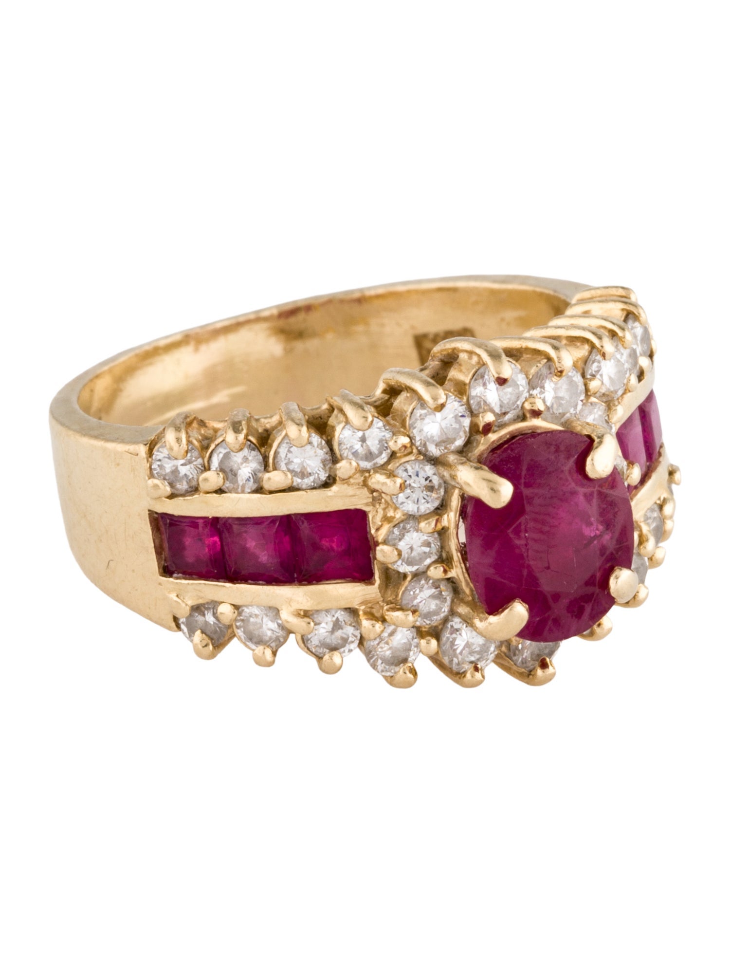 Ring 14K 2.53ctw Ruby & Diamond Cocktail Ring
