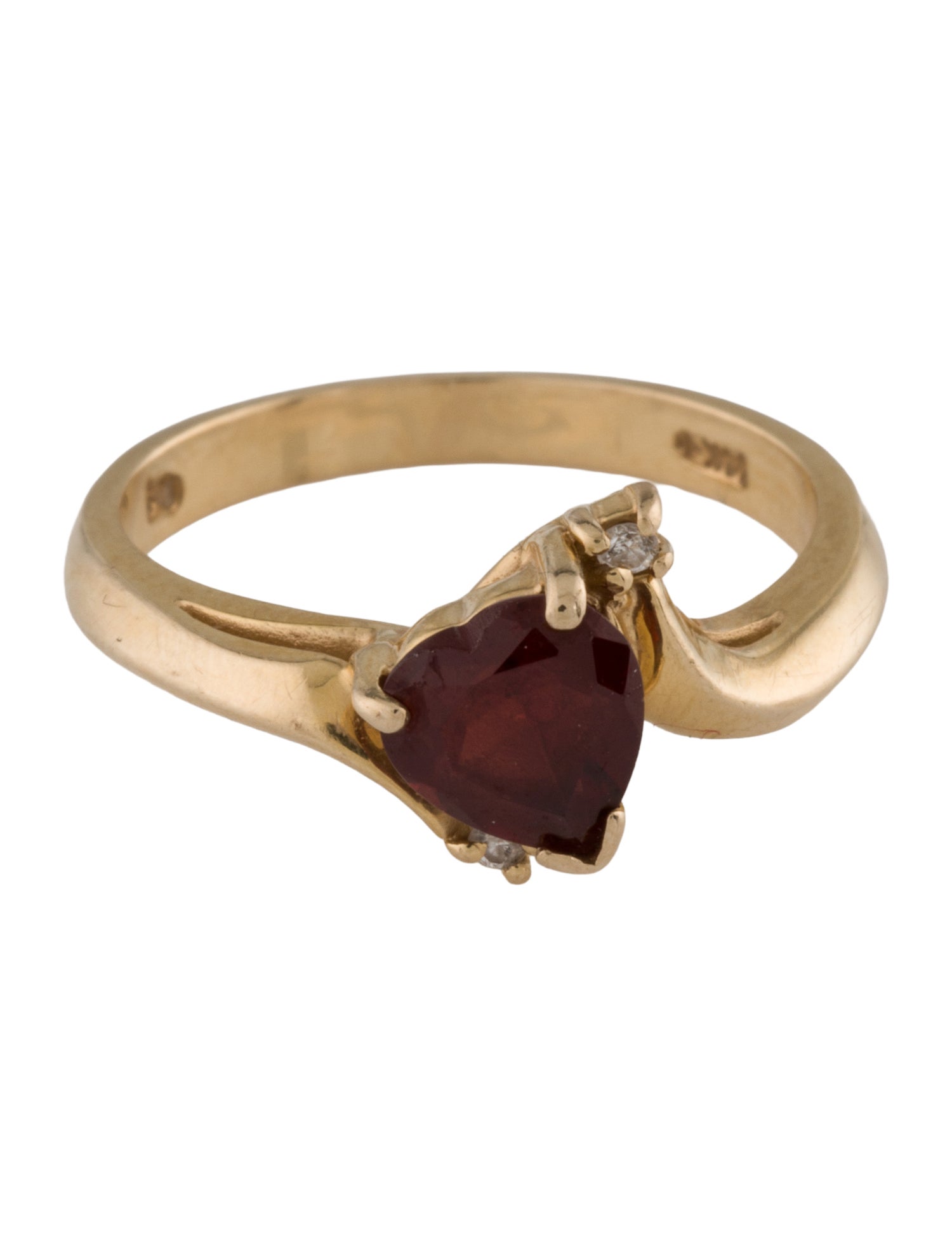 Ring 14K 1.36ct Garnet & Diamond Cocktail