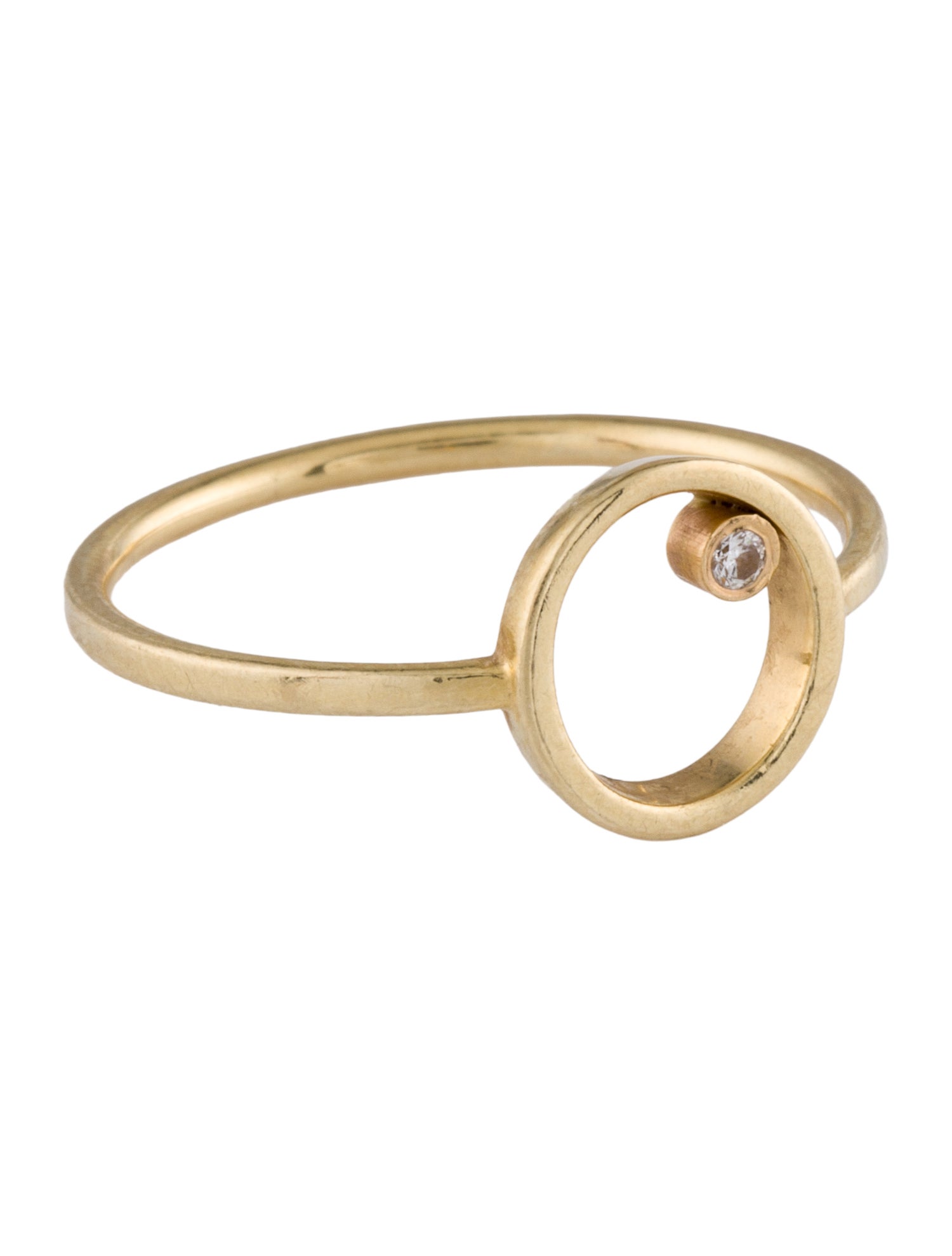 Ring 14K Diamond Circle