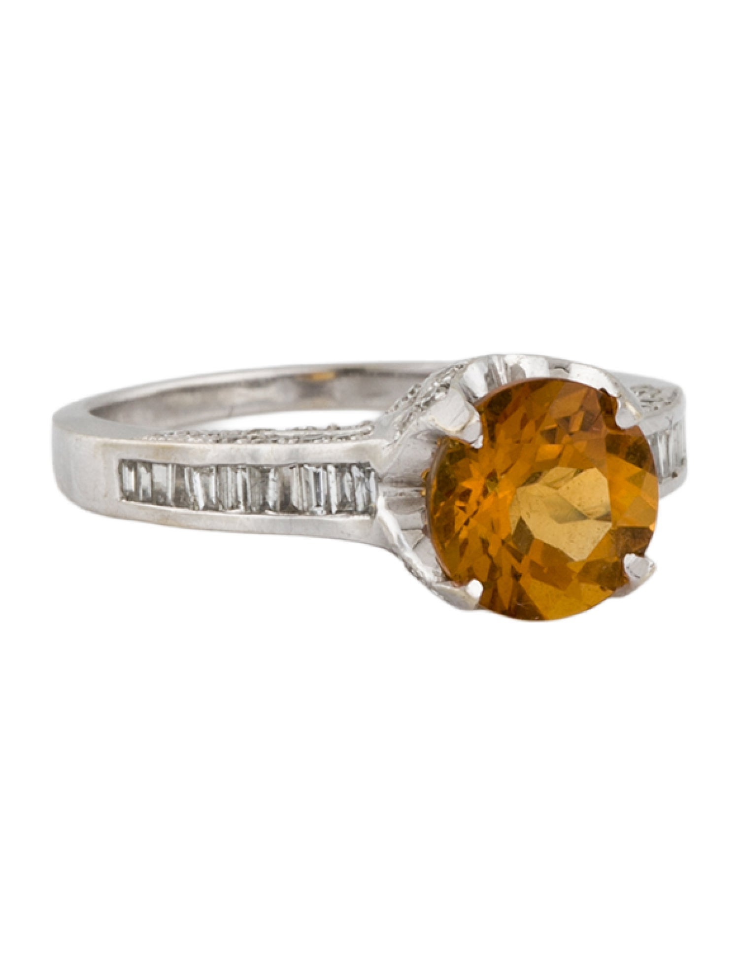 Ring 14K Citrine & Diamond