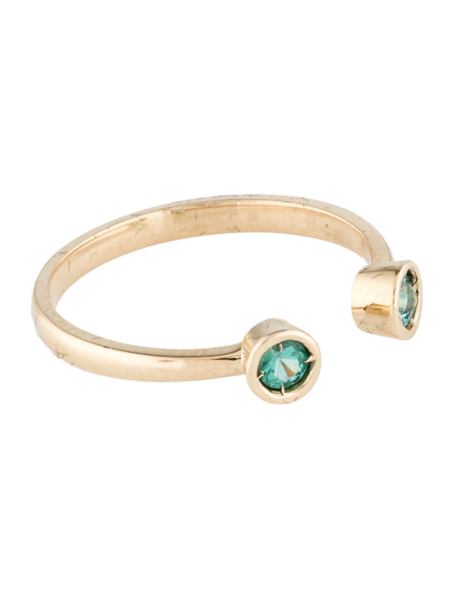 Ring 14K Emerald Open Cocktail