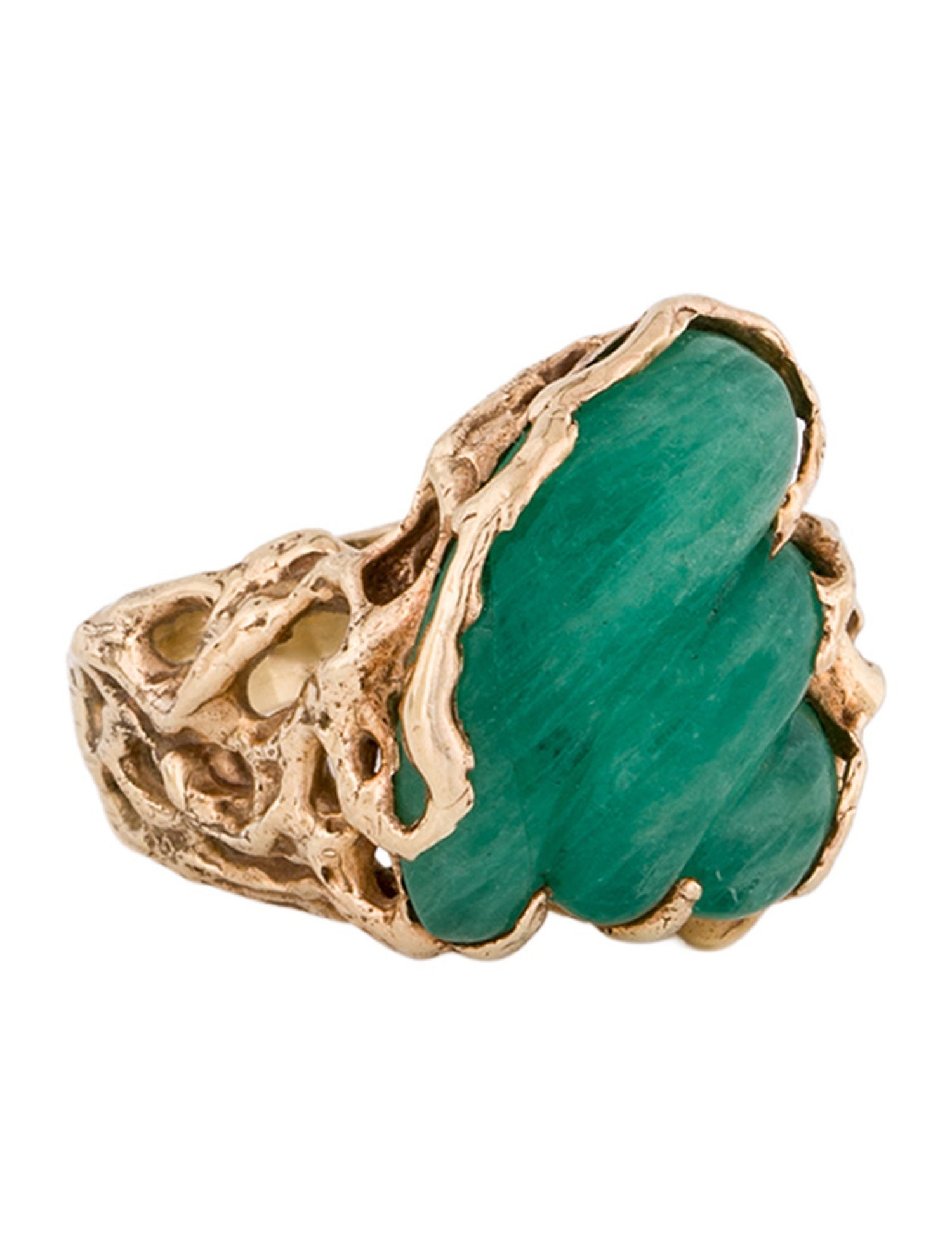 Ring 14K Emerald Cocktail