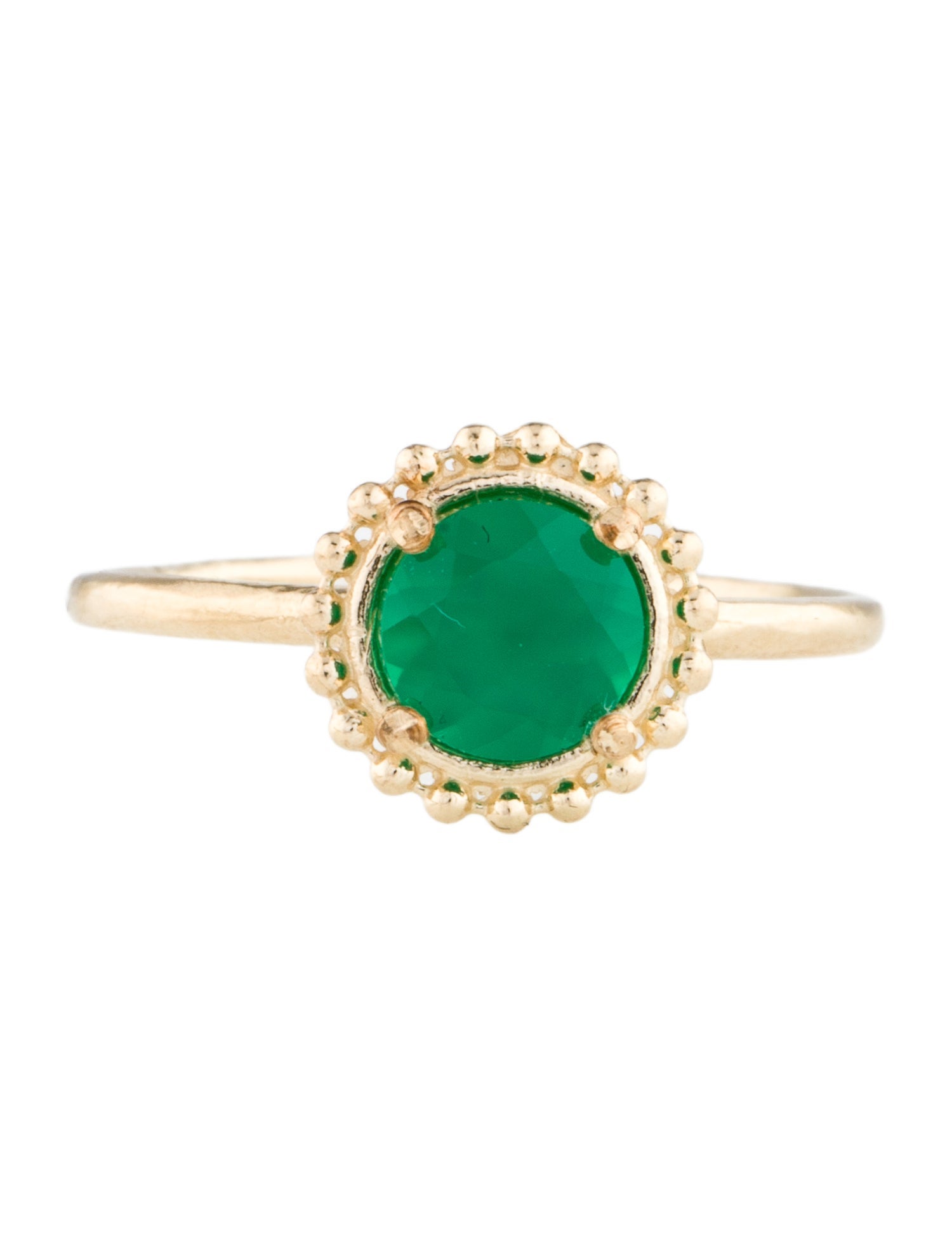 Ring 10K Dyed Chalcedony Cocktail