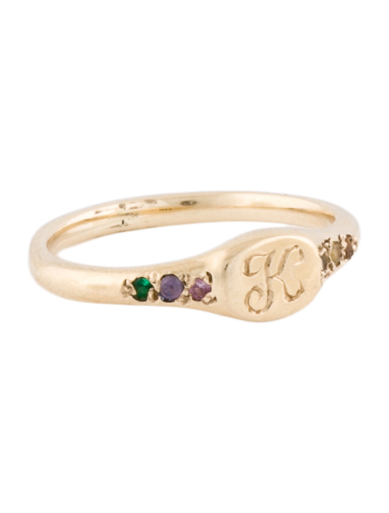 Ring 14K Multistone Signet