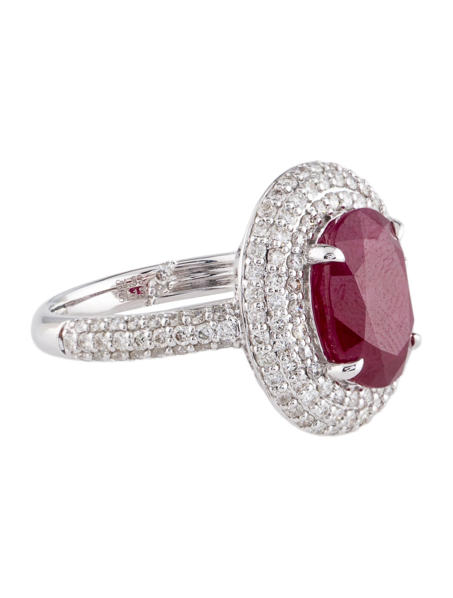 Ring 18K 4.93ct Ruby & Diamond Cocktail