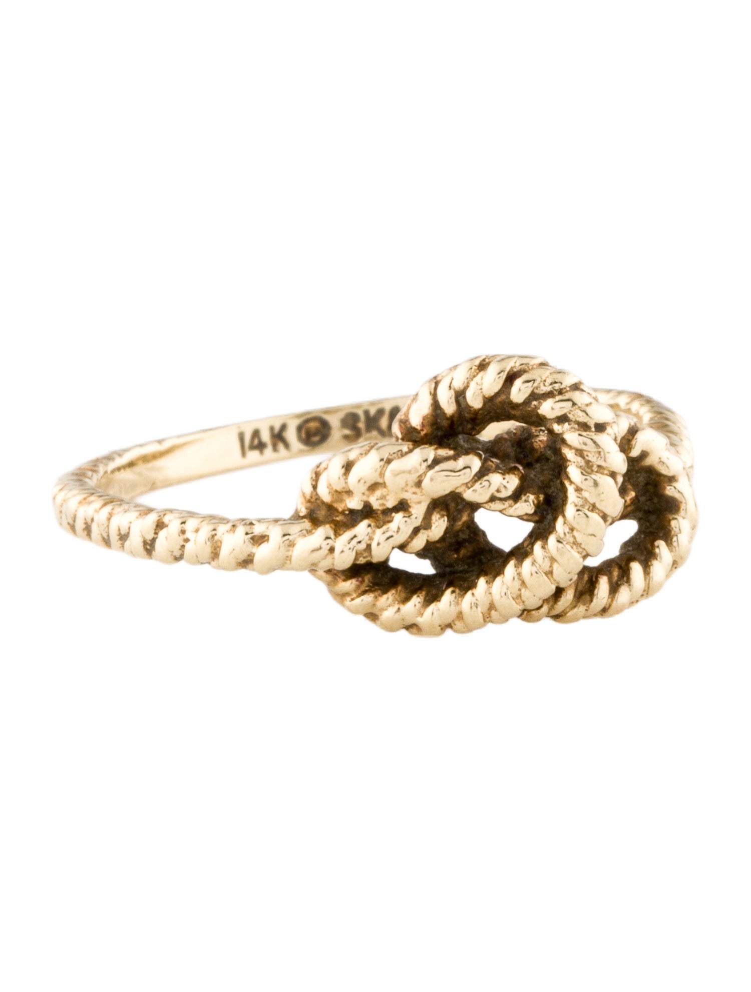 Ring 14K Textured Knot