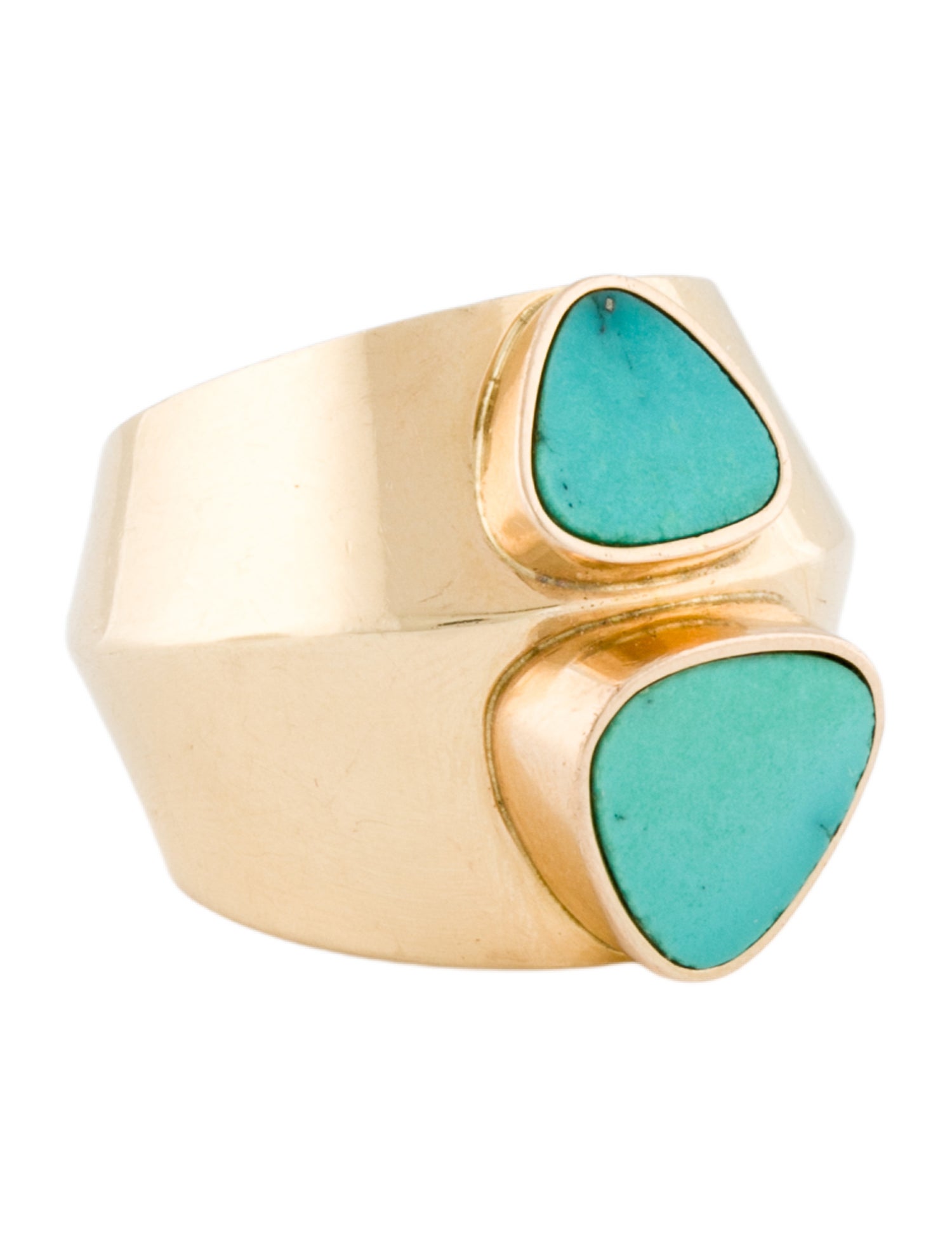Ring 14K Turquoise Cocktail