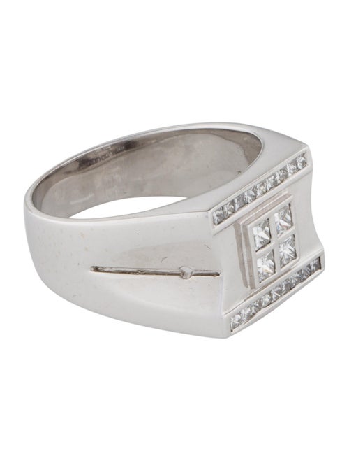 Ring 18K Diamond Signet Ring
