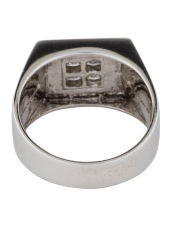 Ring 18K Diamond Signet Ring