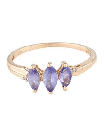 Ring 10K Tanzanite Cocktail Ring