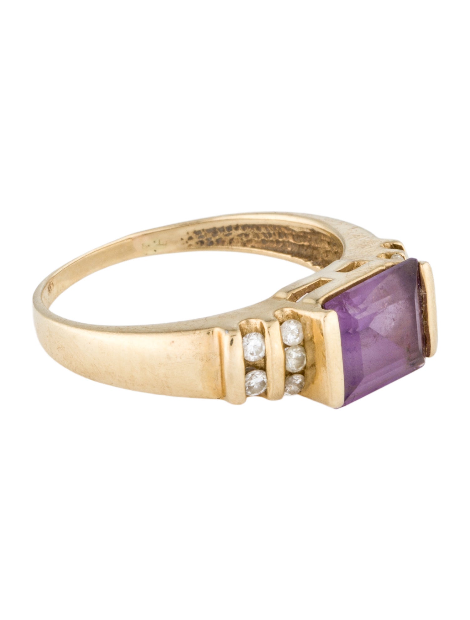 Ring 14K 1.22ctw Amethyst & Diamond