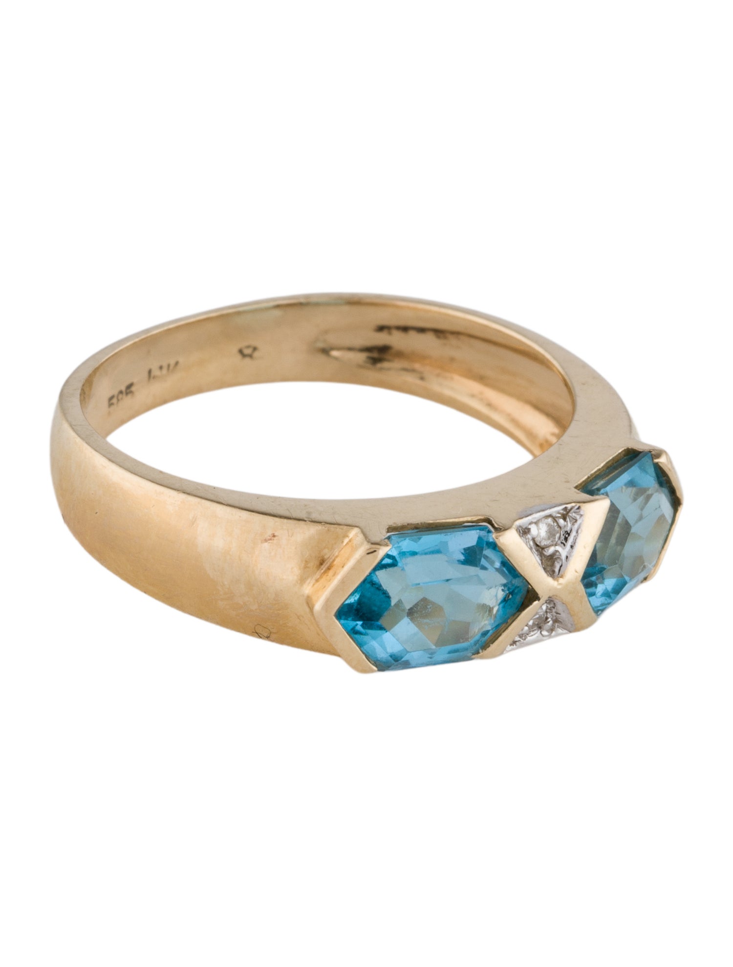 Ring 14K Topaz & Diamond
