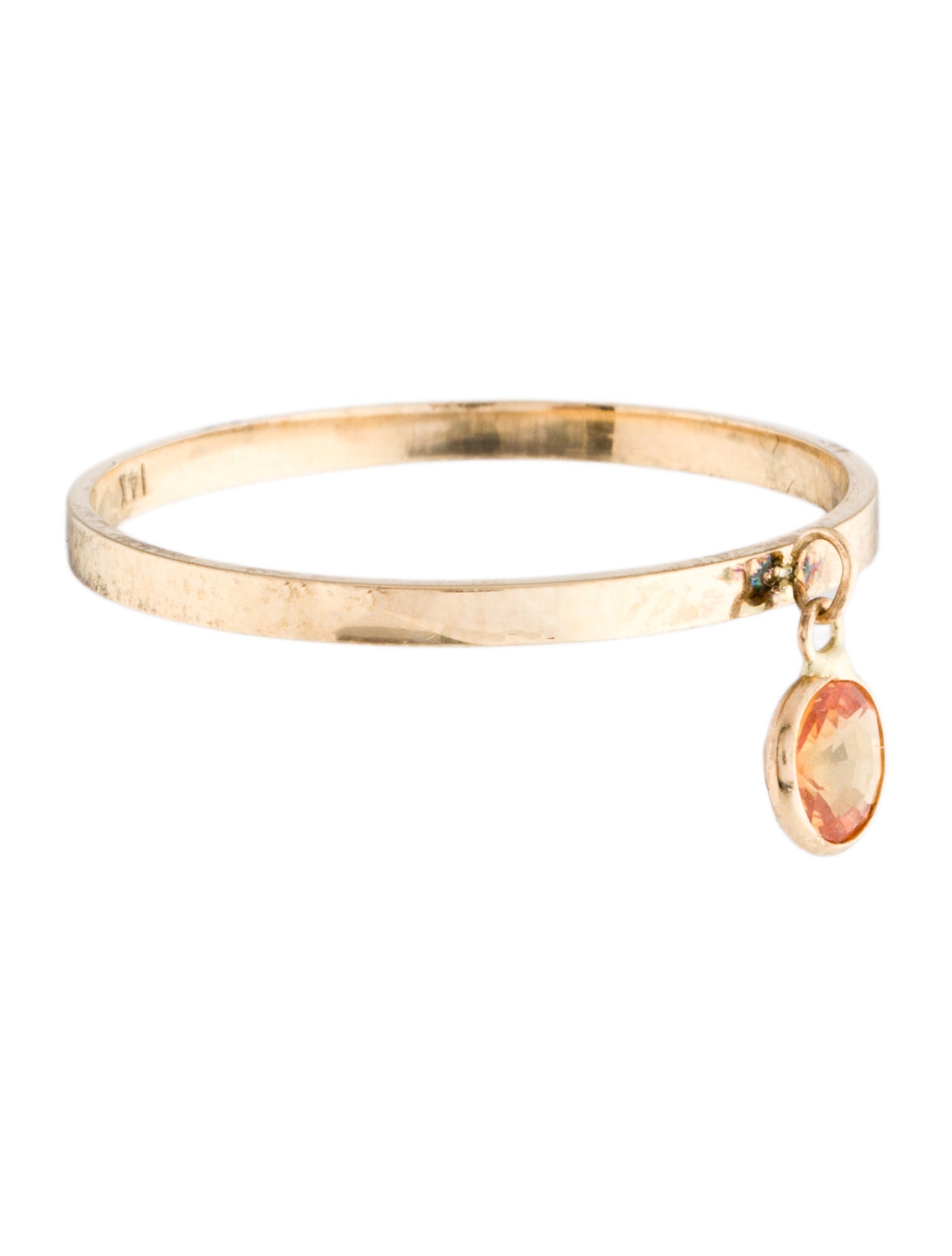 Ring 14K Sapphire Dangle Charm