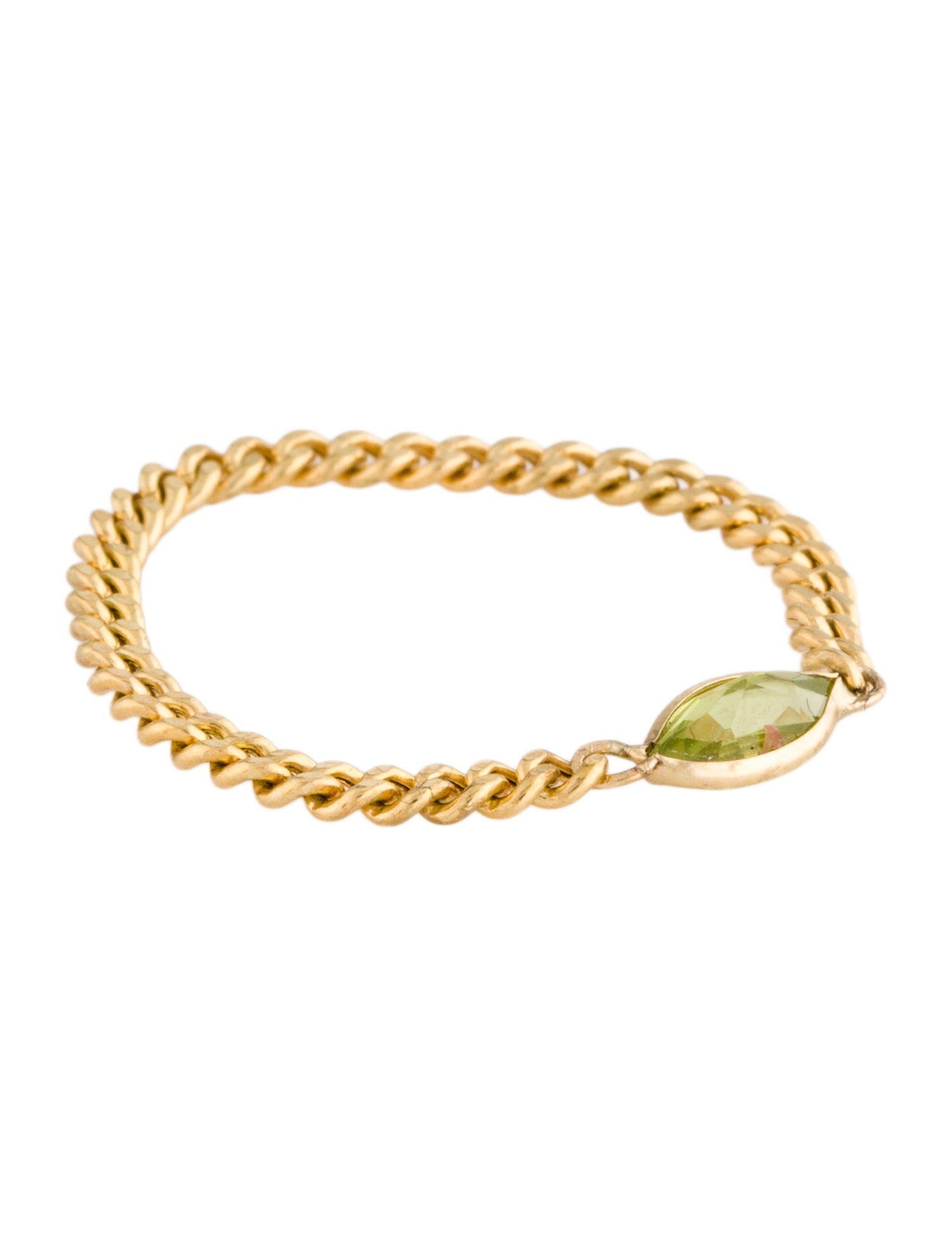 Ring 14K Peridot Chain