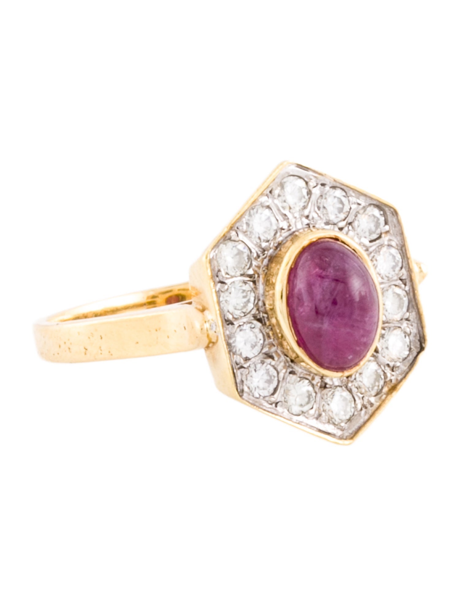 Ring 18K 1.54ct Ruby & Diamond Cocktail