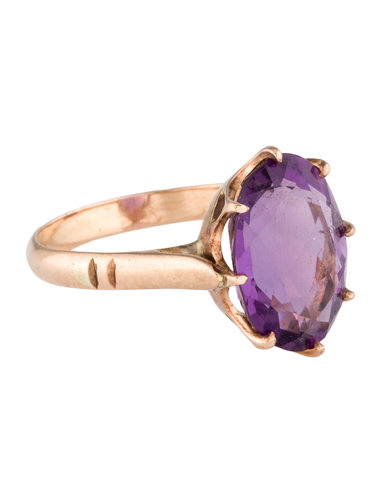 Ring 14K Amethyst Cocktail Ring