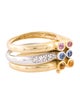 Ring 18K Sapphire & Diamond Stacking Band Ring