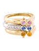 Ring 18K Sapphire & Diamond Stacking Band Ring