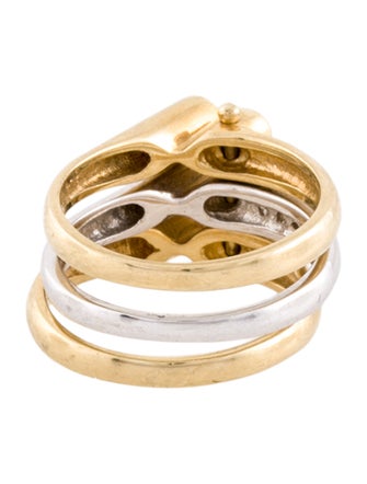 Ring 18K Sapphire & Diamond Stacking Band Ring