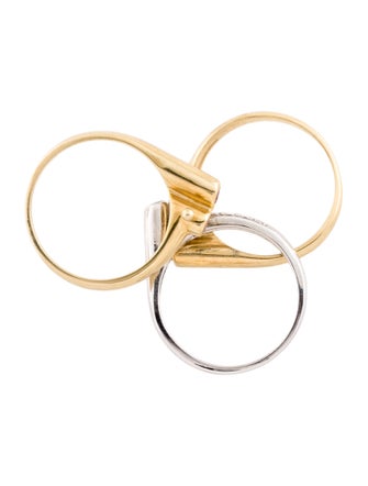 Ring 18K Sapphire & Diamond Stacking Band Ring