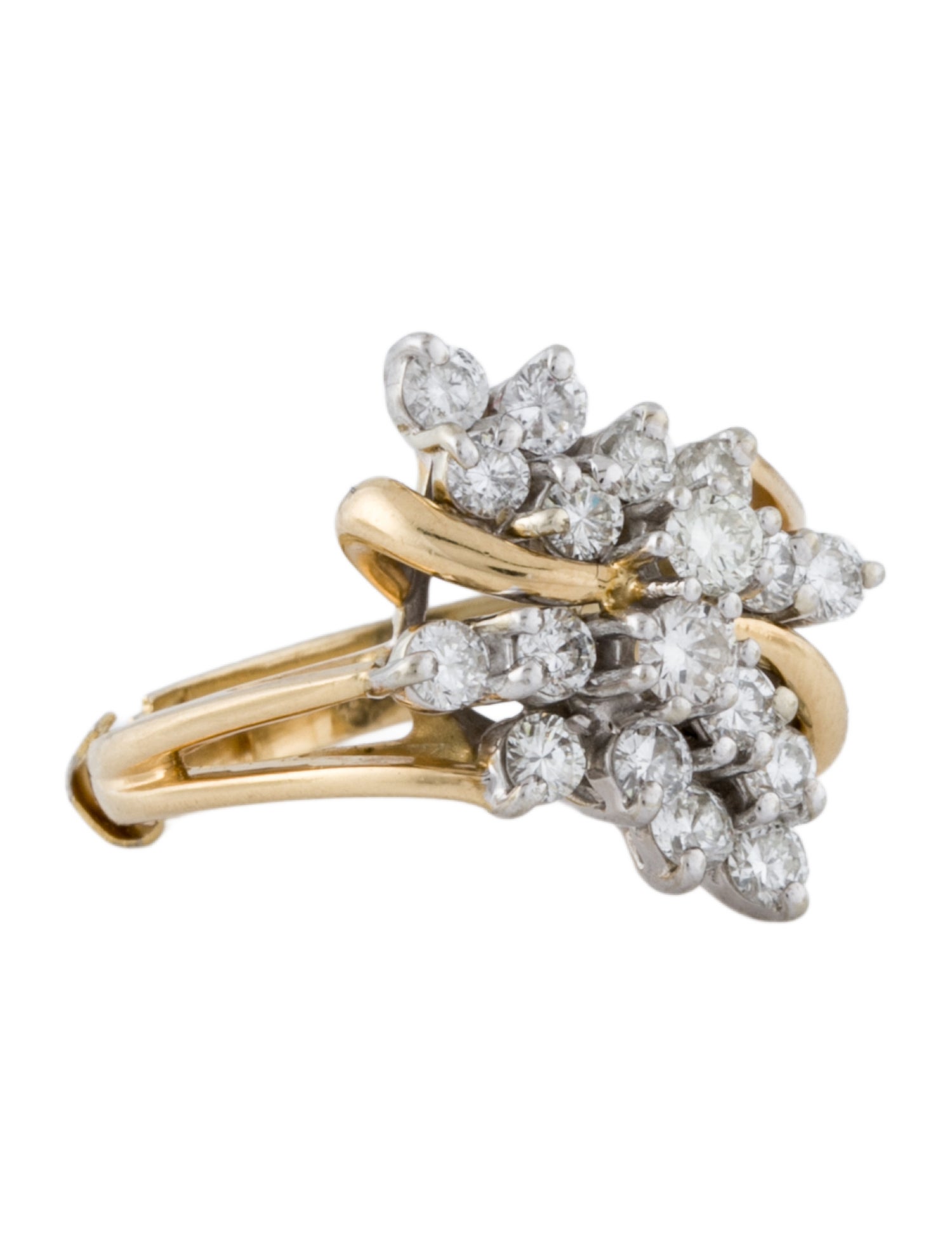 Ring 14K Diamond Cocktail