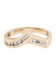 Ring 10K Diamond Contour Band Ring