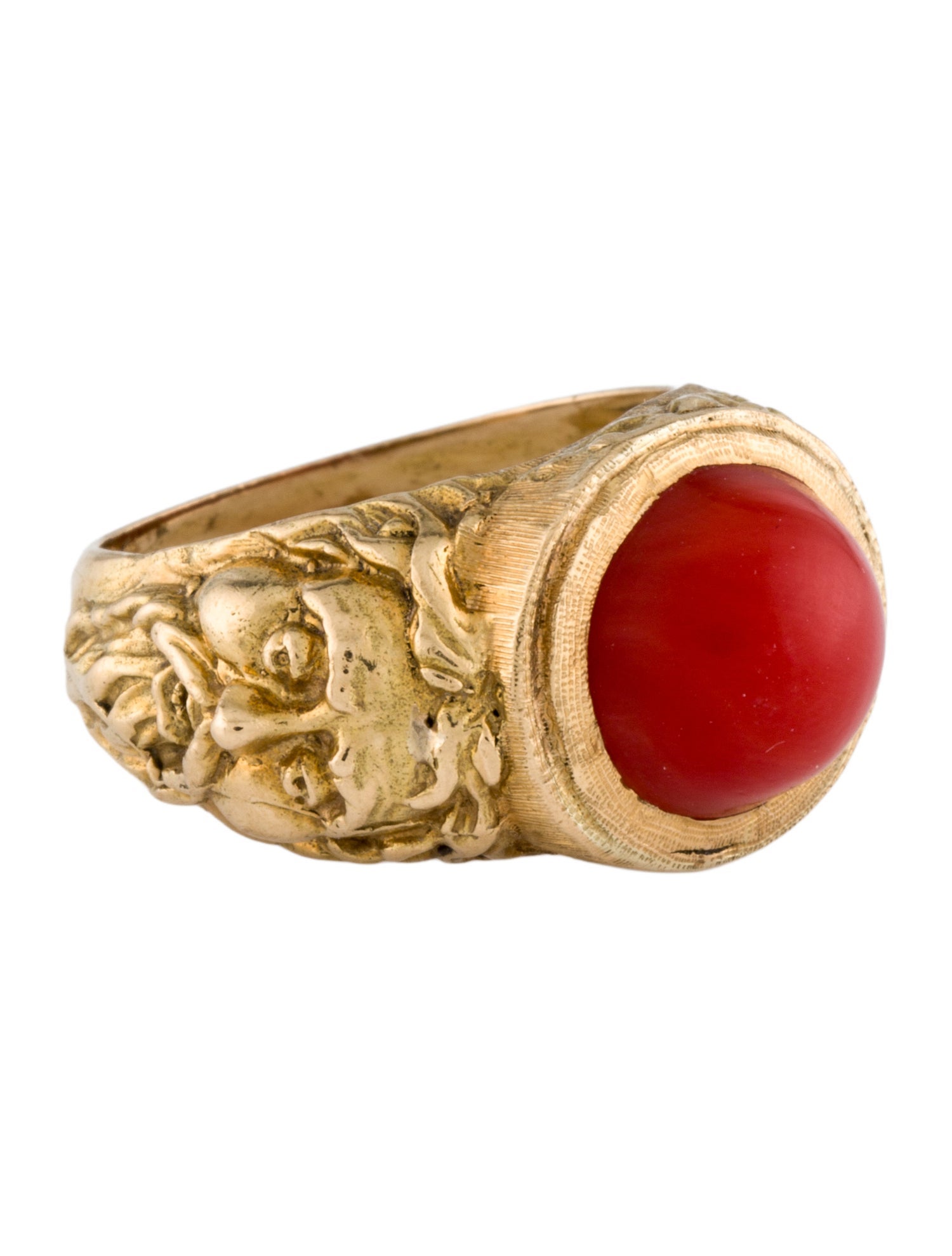 Ring 18K Coral Cocktail