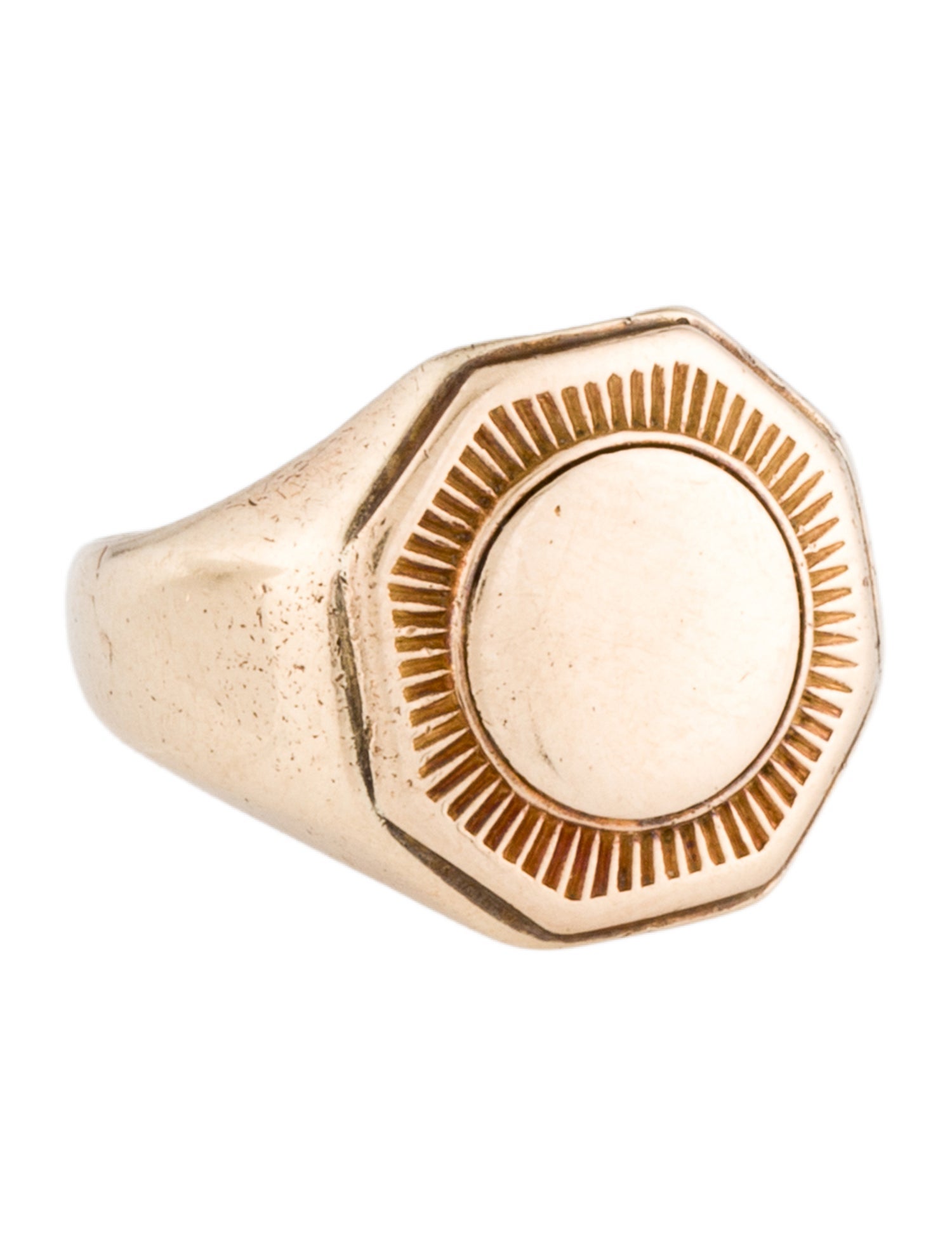 Ring 14K Octagonal Signet
