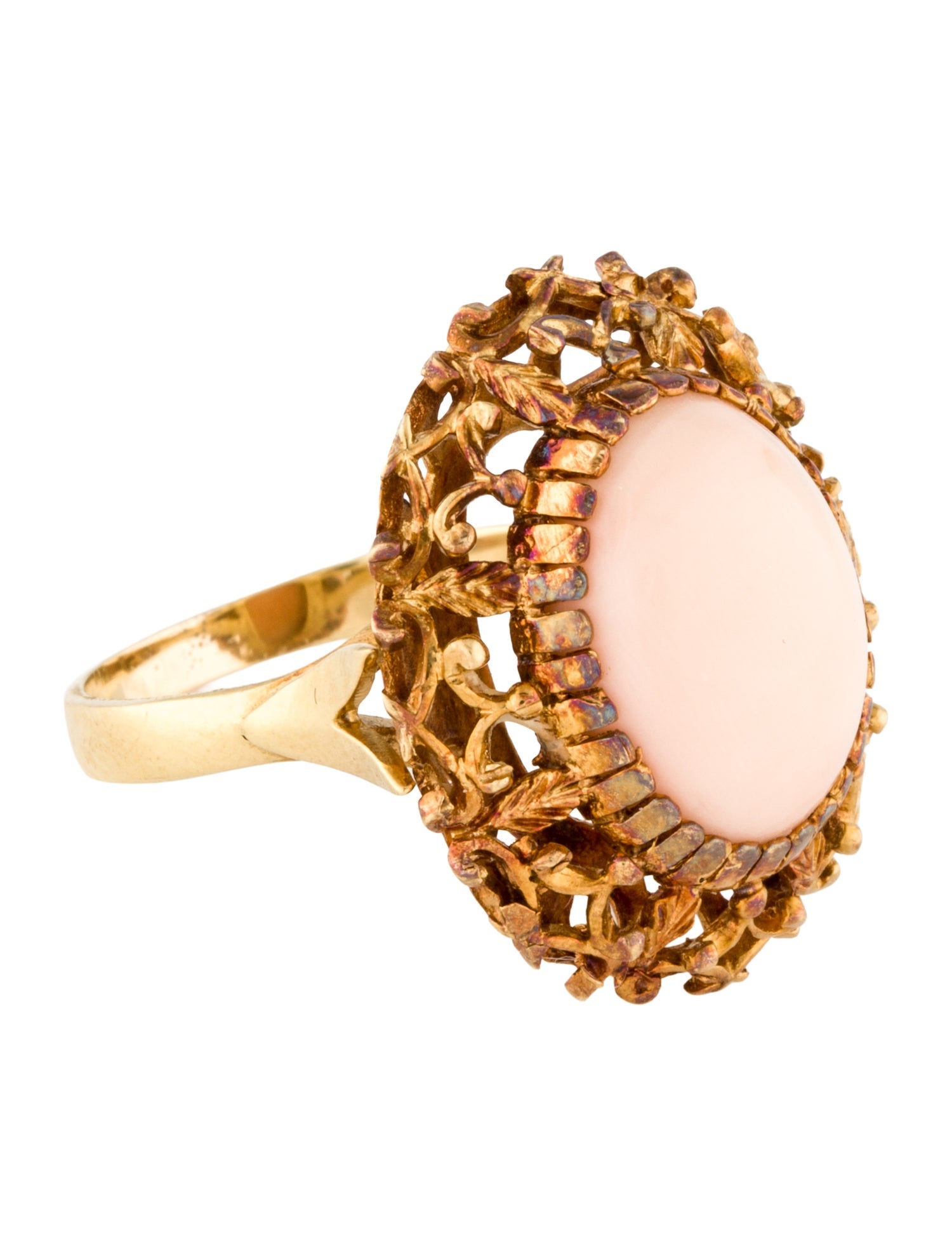 Ring 18K Coral Cocktail