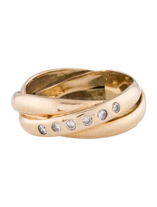 Ring 14K Diamond Crossover Ring