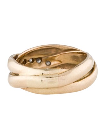 Ring 14K Diamond Crossover Ring