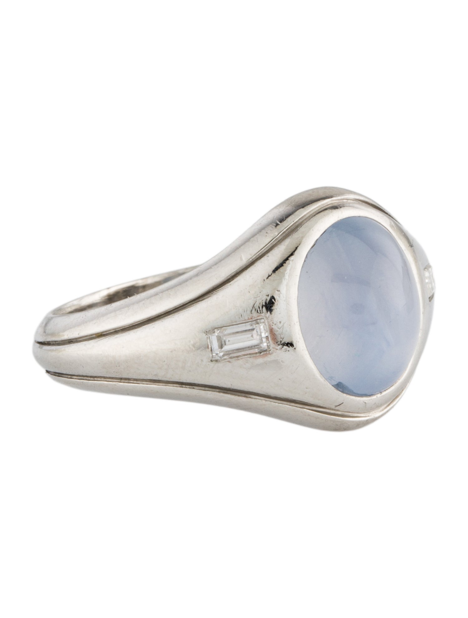 Ring Platinum 4.52ct Star Sapphire & Diamond Cocktail