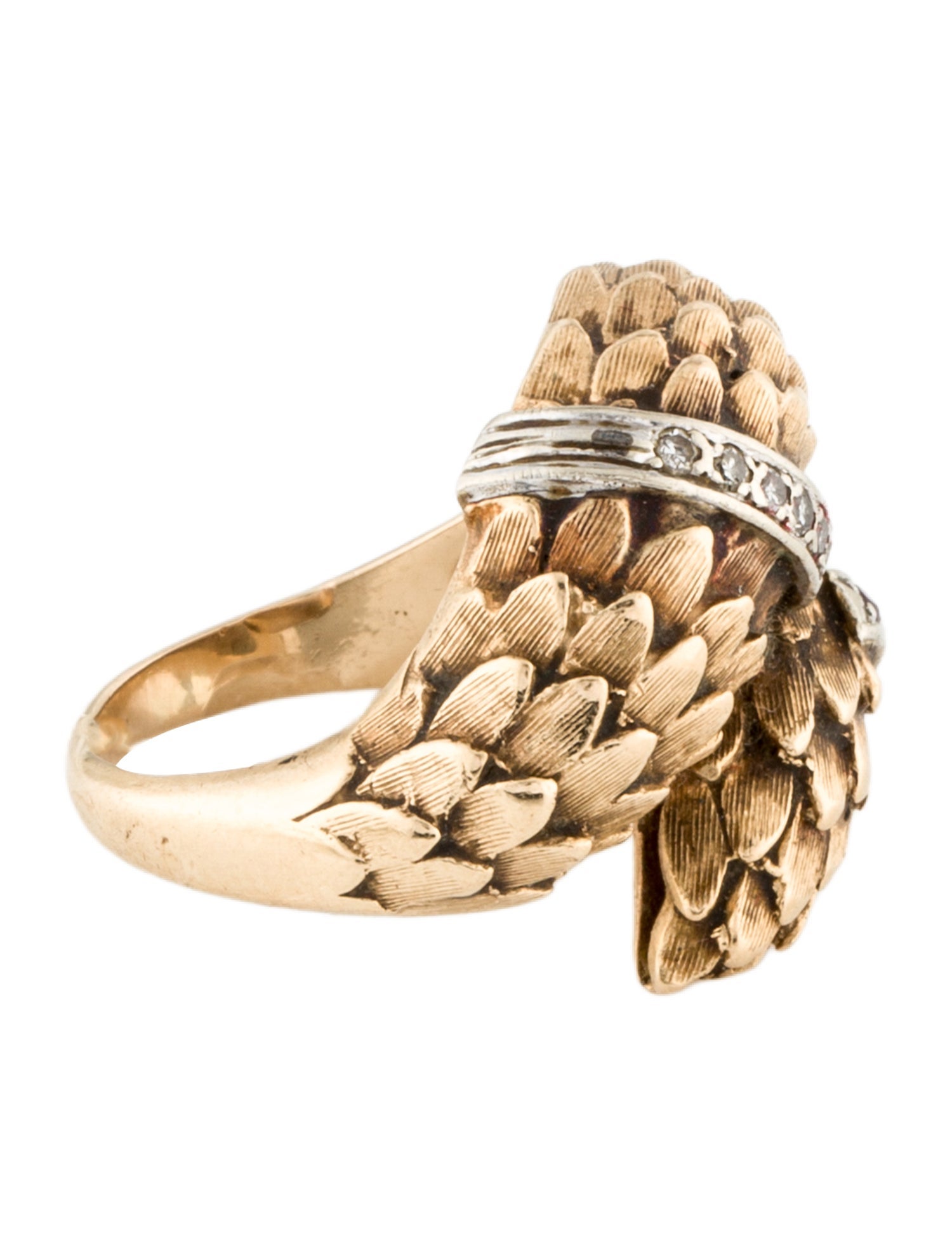 Ring 14K Ruby & Diamond Cocktail