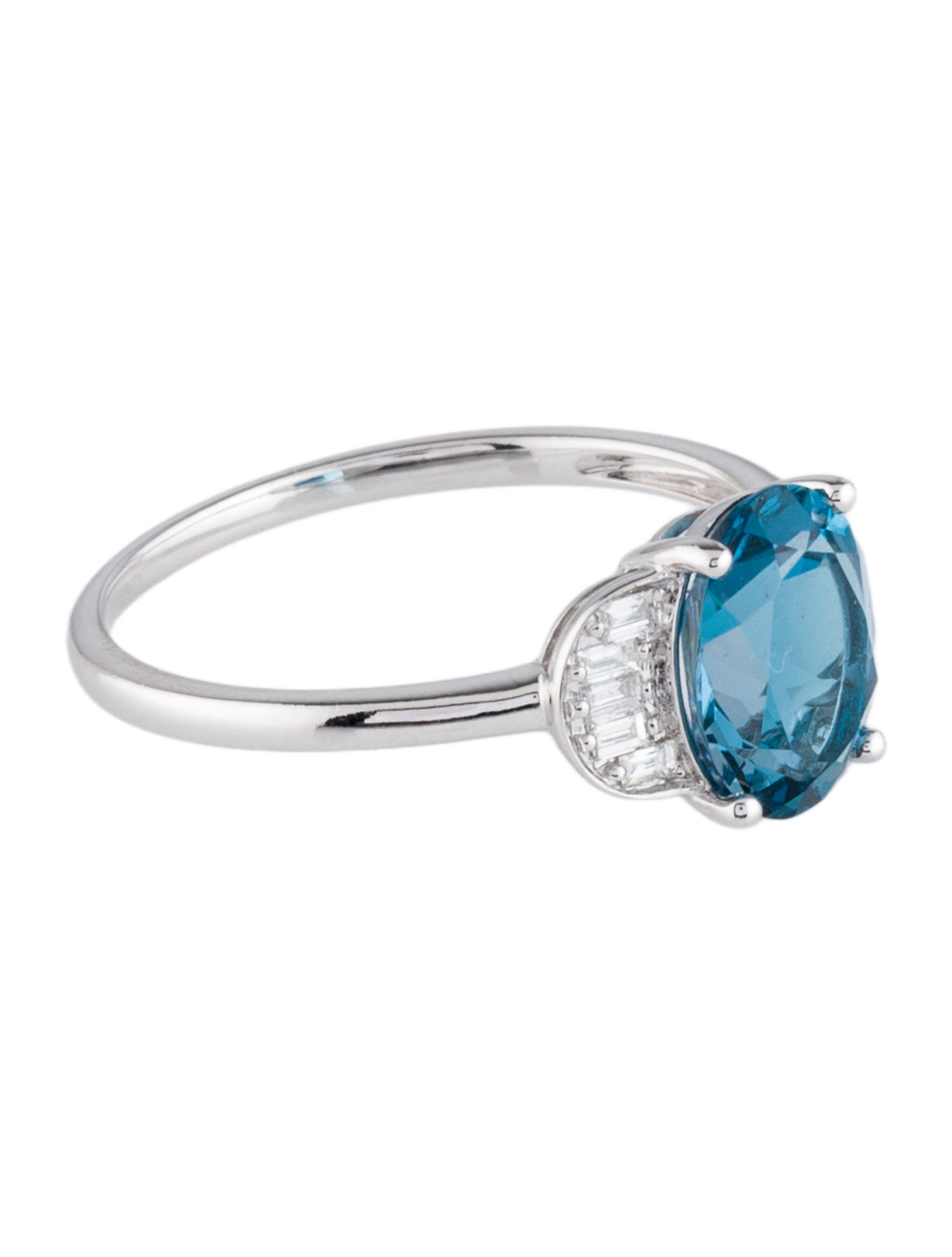 Ring 14K 2.09ct Topaz & Diamond Cocktail Ring