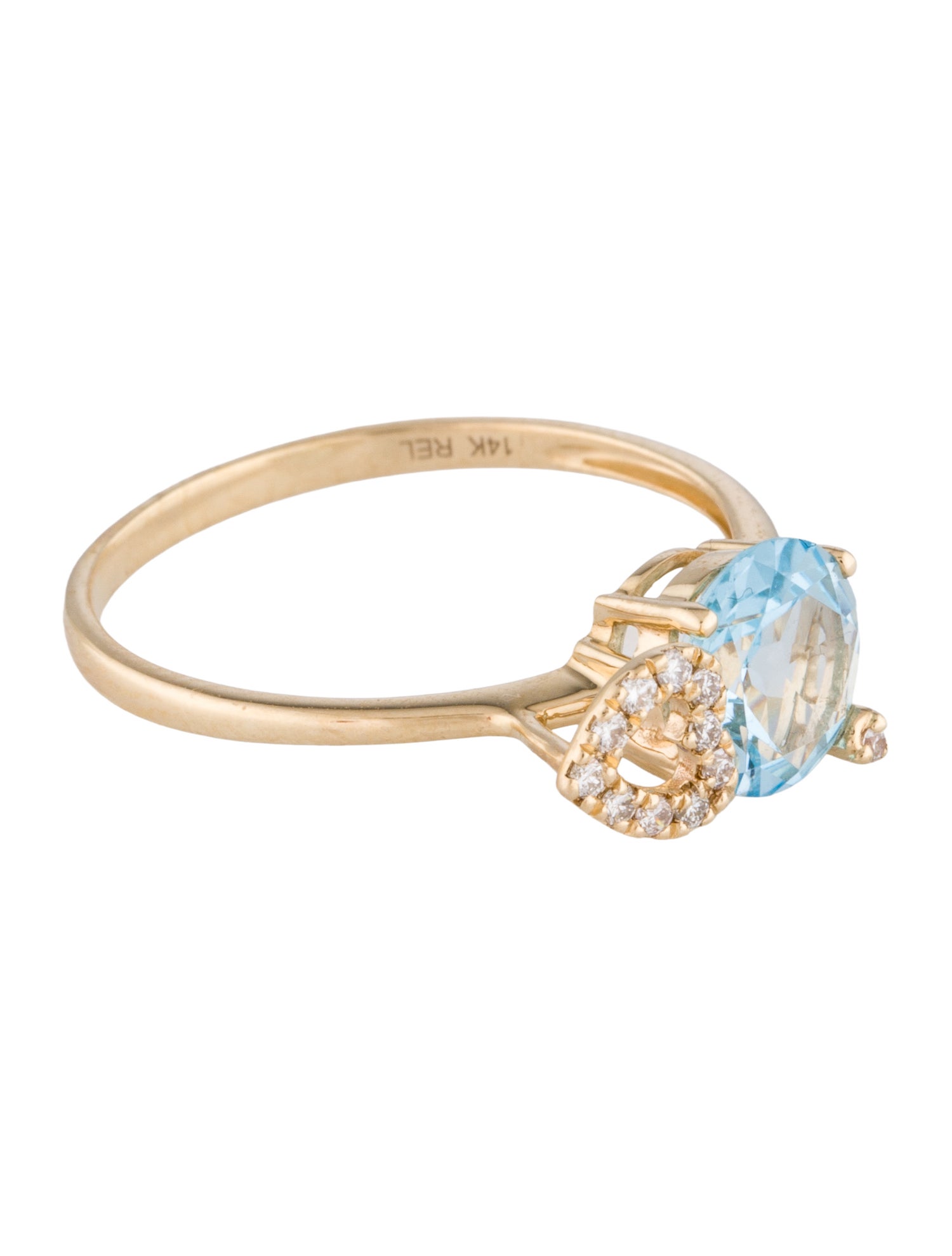 Ring 14K 1.34ctw Topaz & Diamond Cocktail