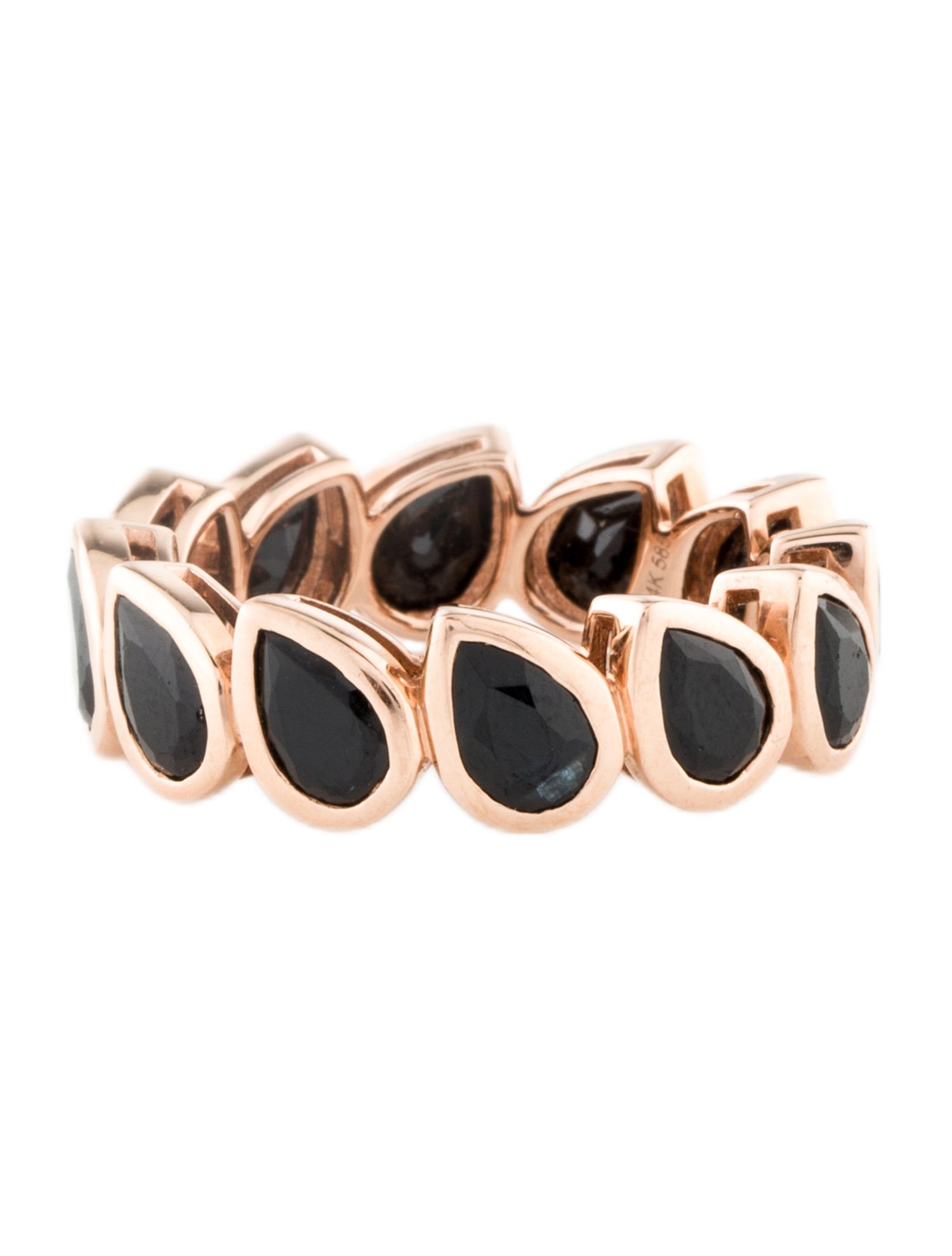 Ring 14K Spinel & Sapphire Eternity Band Ring