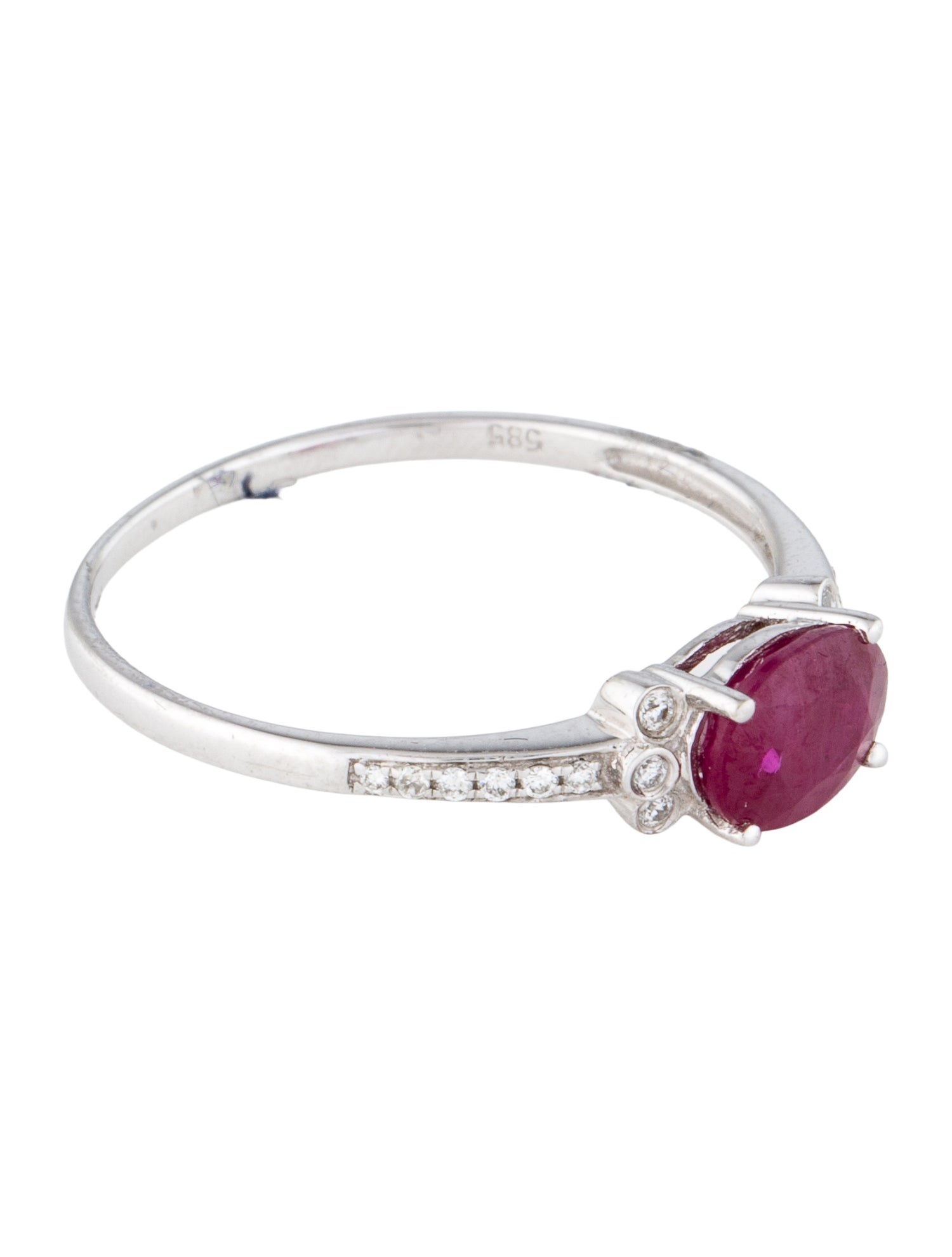 Ring 14K 1.06ct Ruby & Diamond Cocktail Ring