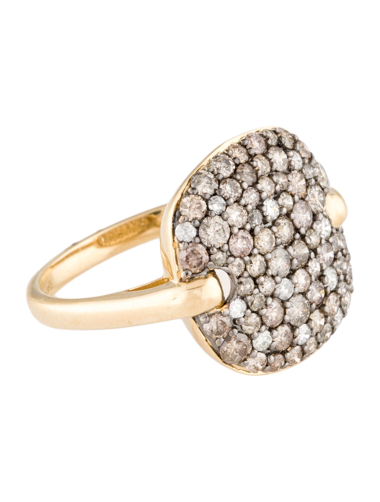 Ring 14K 1.67ctw Diamond Pavé Cocktail Ring