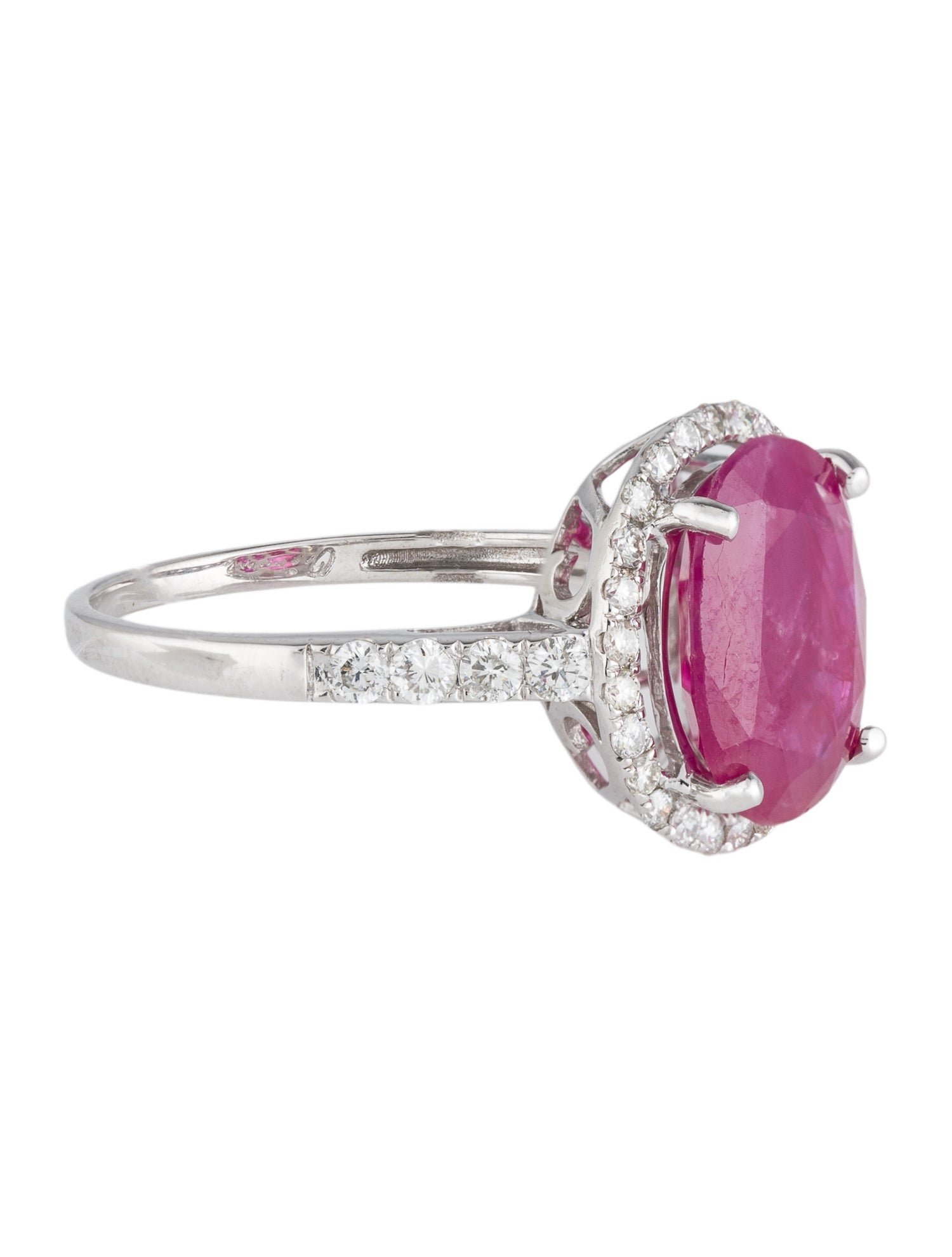 Ring 14K 4.17ct Ruby & Diamond Cocktail