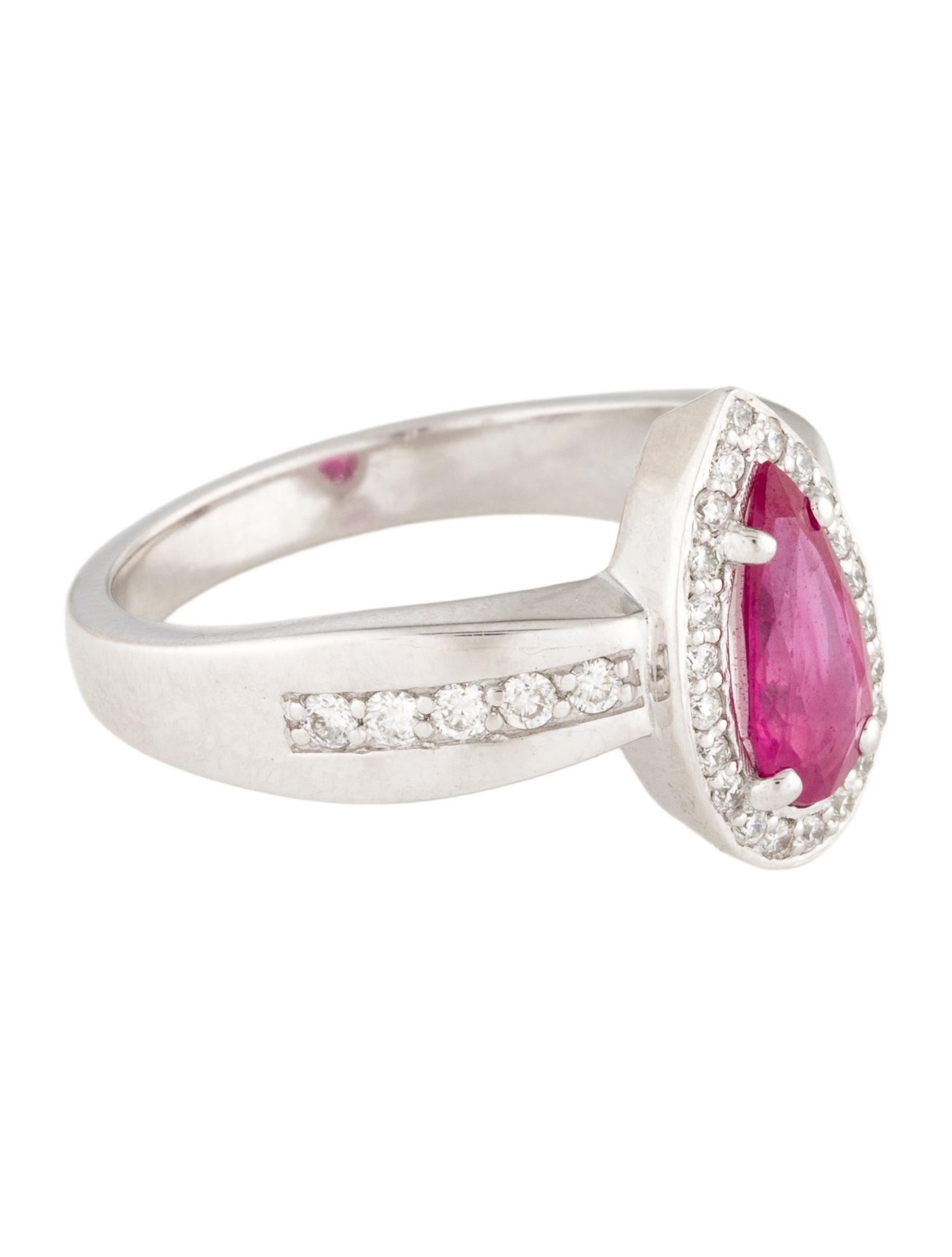 Ring 14K 1.27ct Ruby & Diamond Cocktail