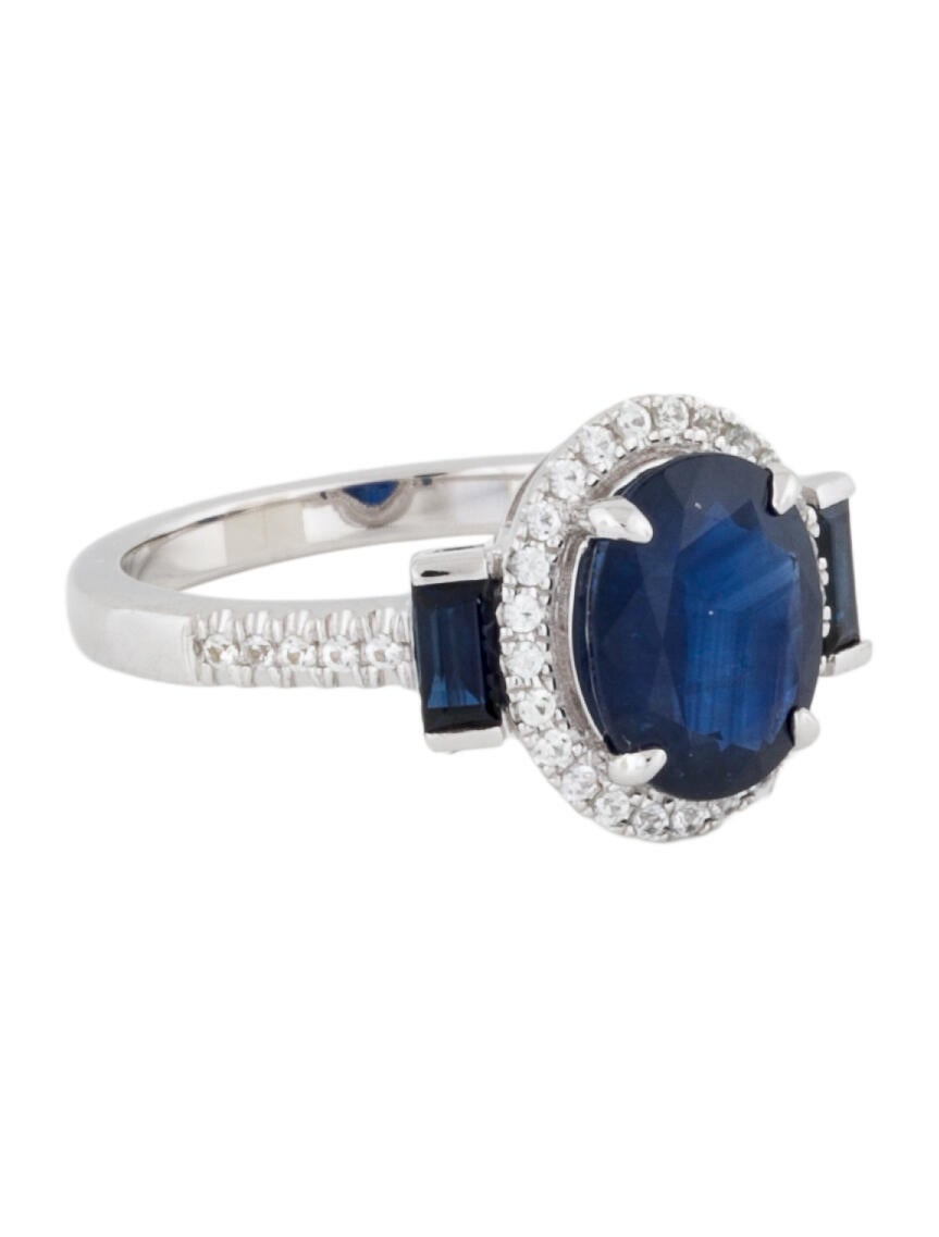 Ring 14K Sapphire Halo