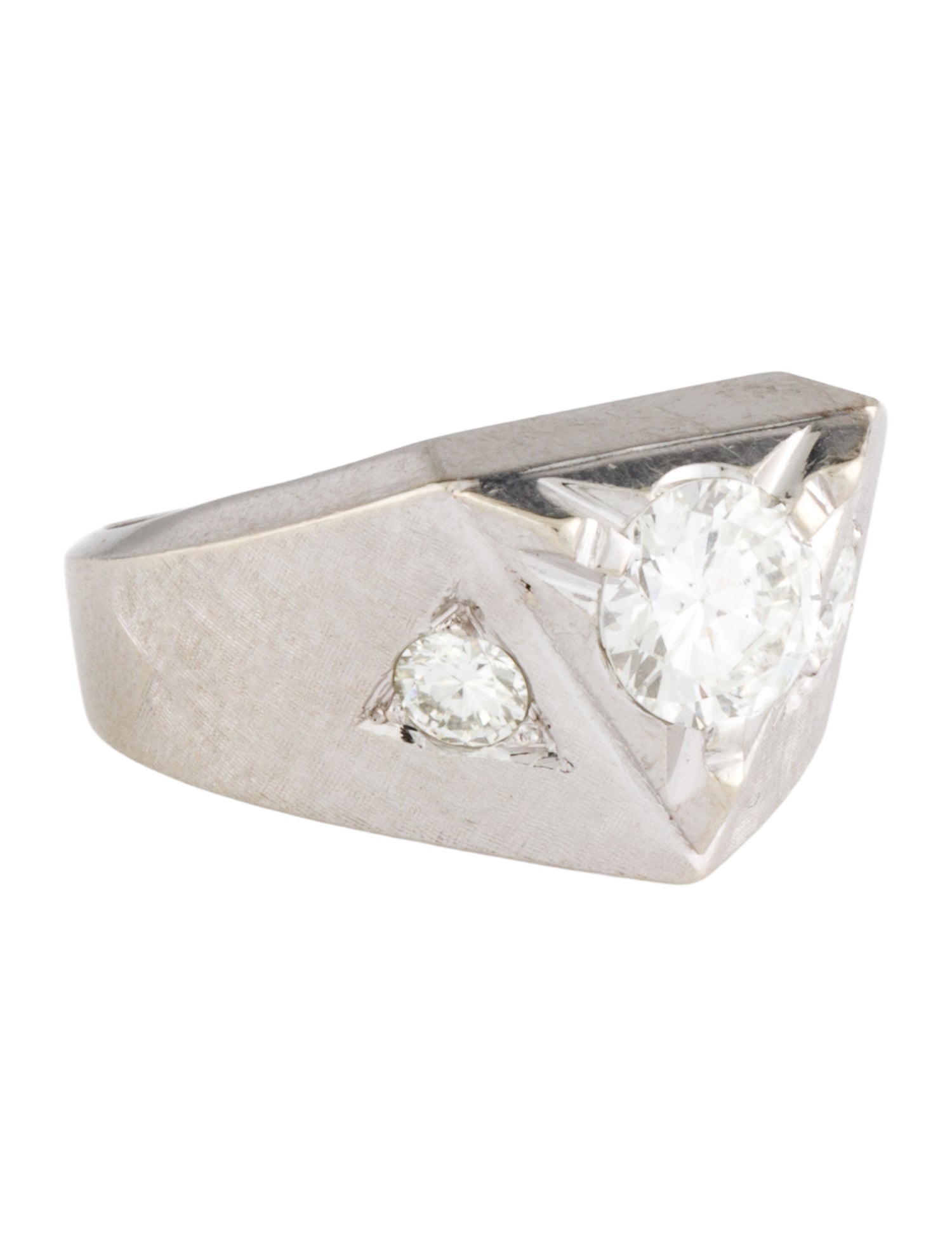 Ring 14K 1.06ctw Diamond Textured Band