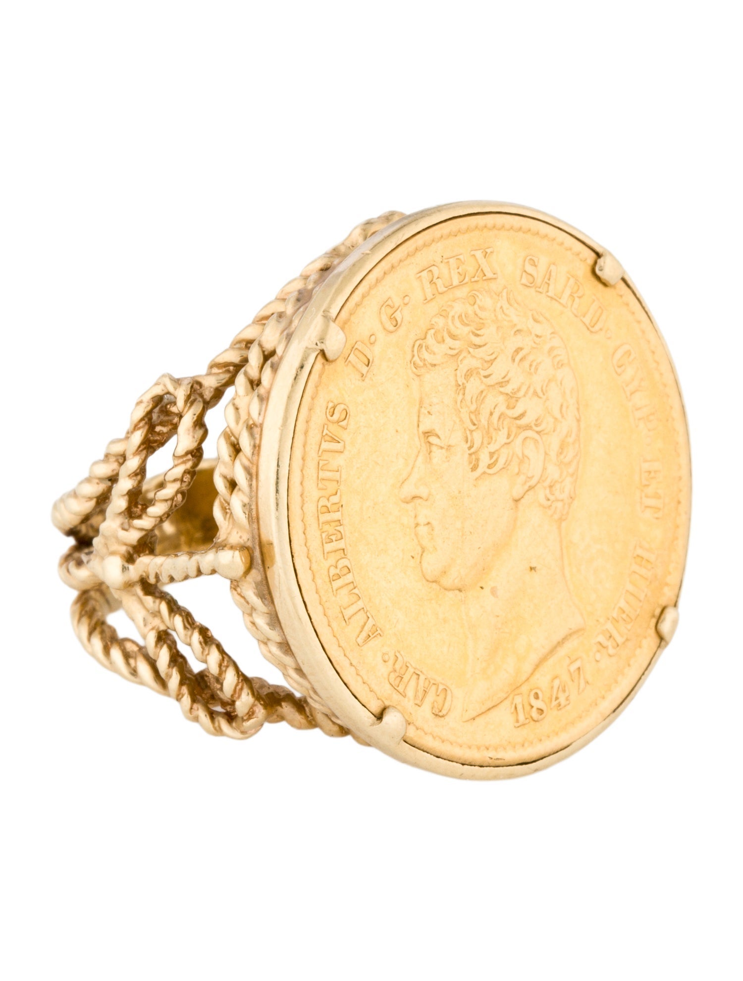 Ring 14K Coin Cocktail