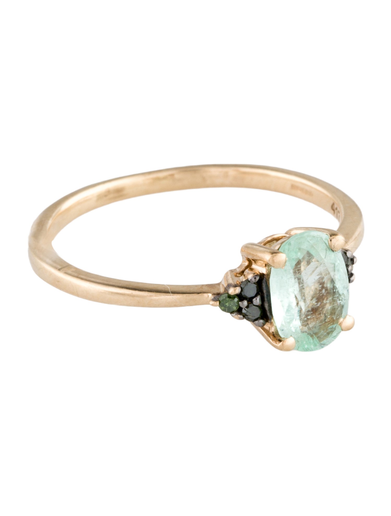 Ring 10K Tourmaline & Diamond Cocktail