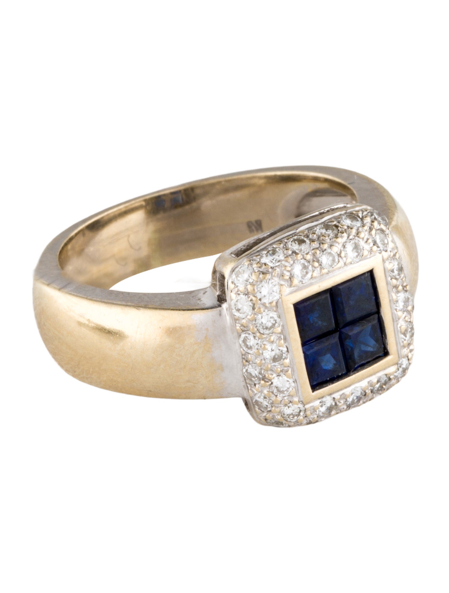 Ring 18K Sapphire & Diamond Cocktail