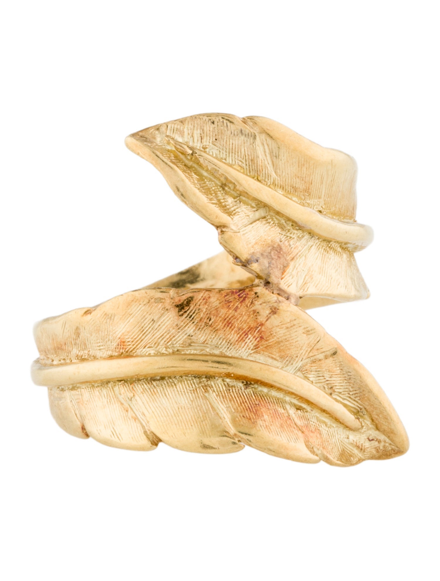 Ring 18K Leaf Bypass