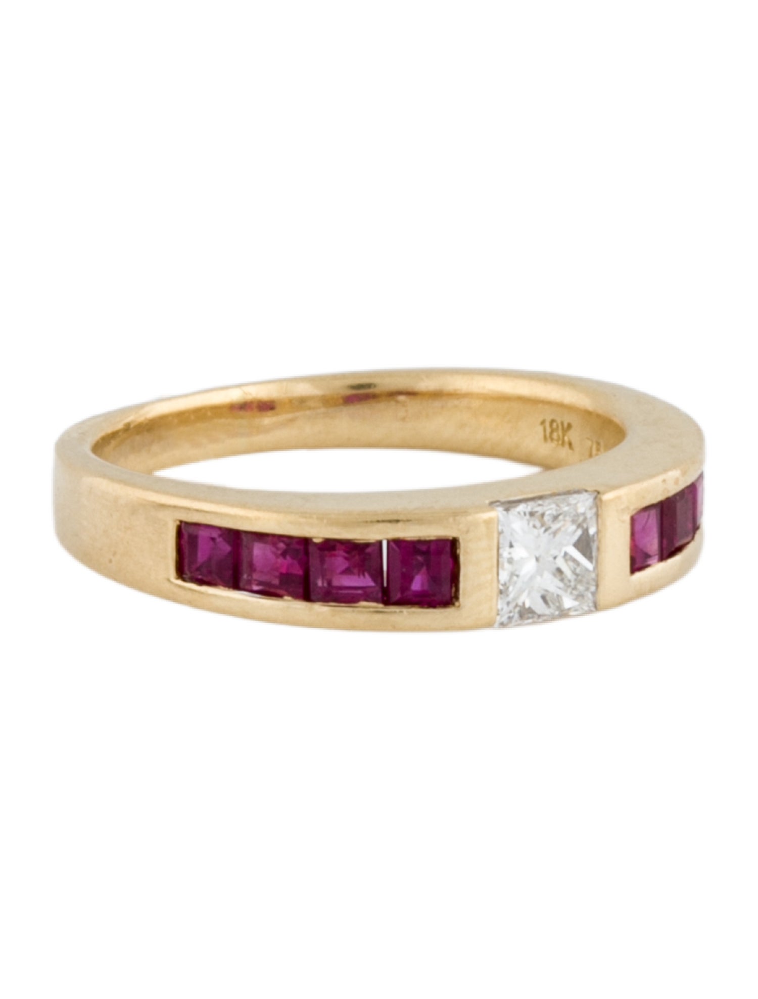 Ring 18K Ruby & Diamond Band