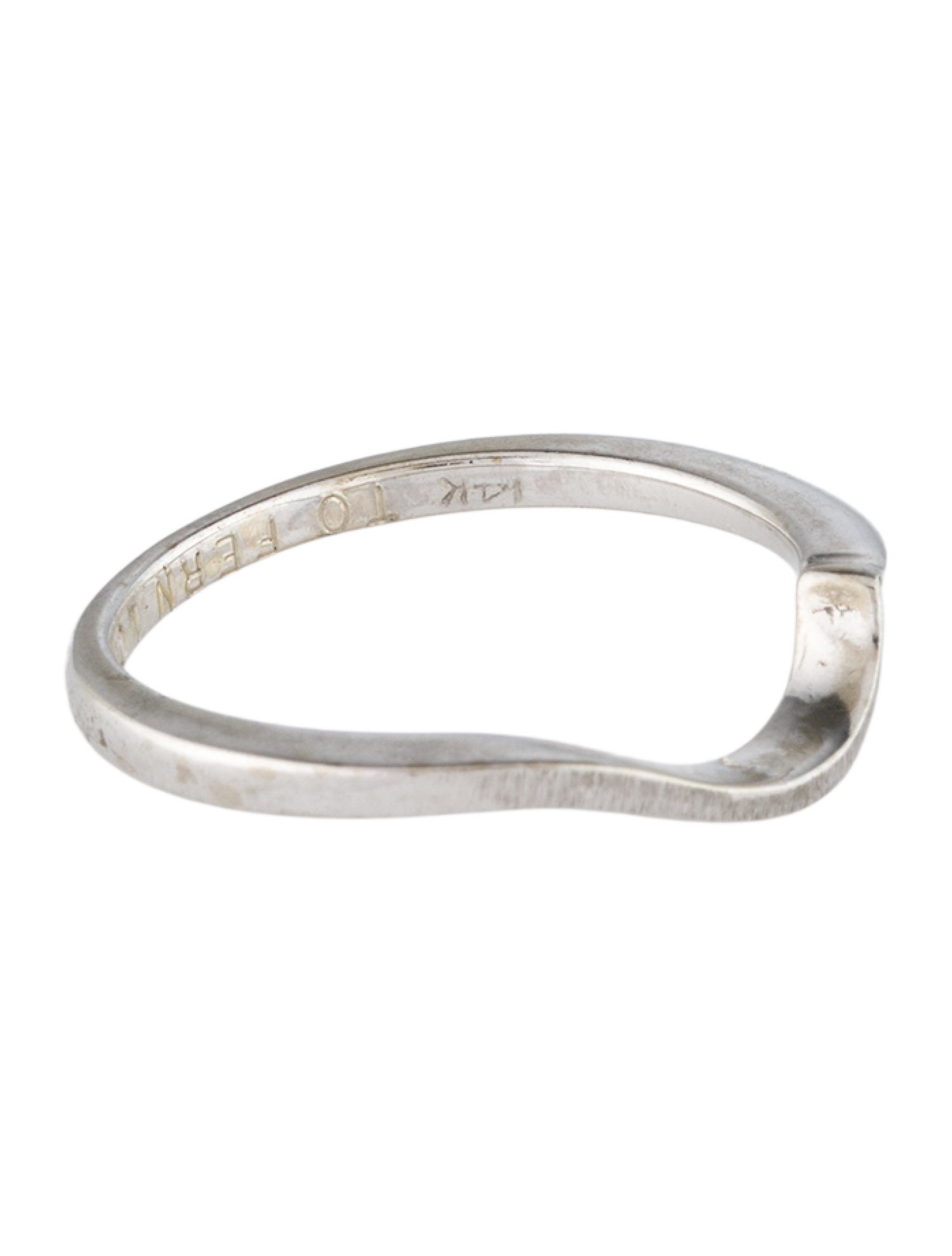 Ring 14K Textured Wave Band