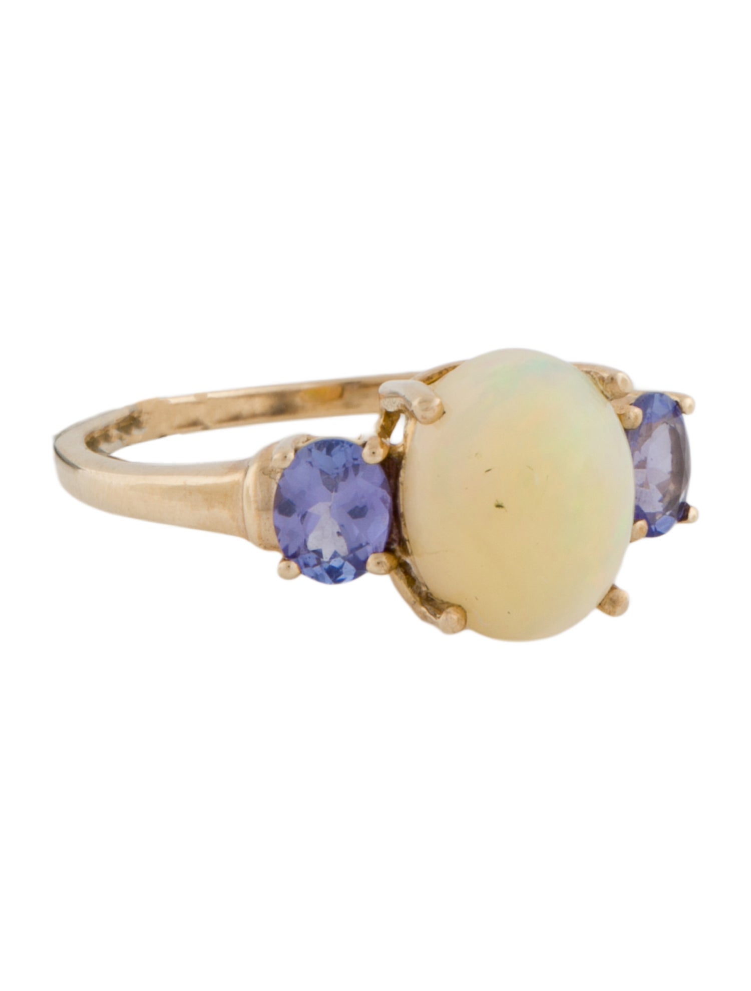 Ring 10K Opal & Tanzanite Cocktail