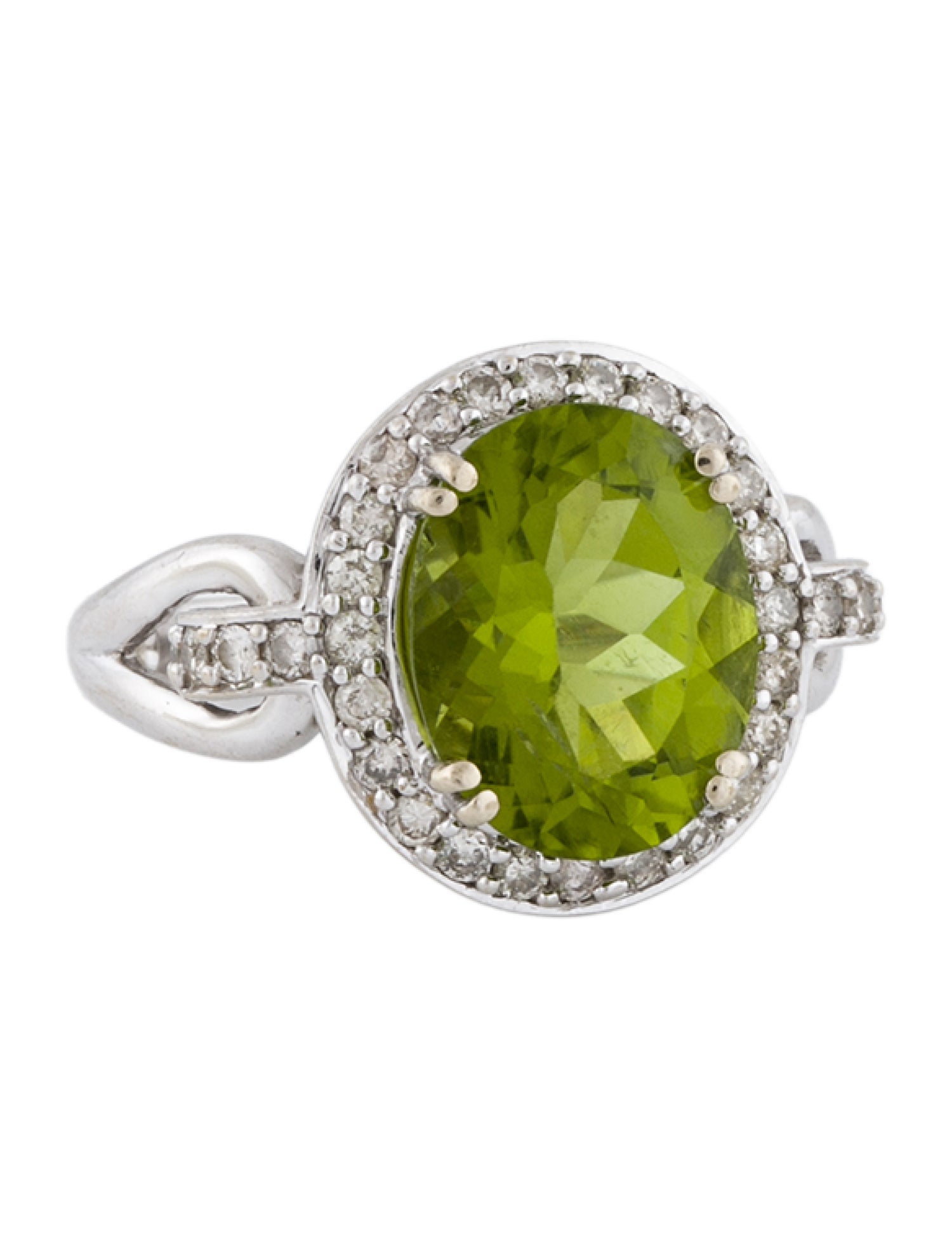 Ring 14K 5.81ctw Peridot & Diamond Cocktail
